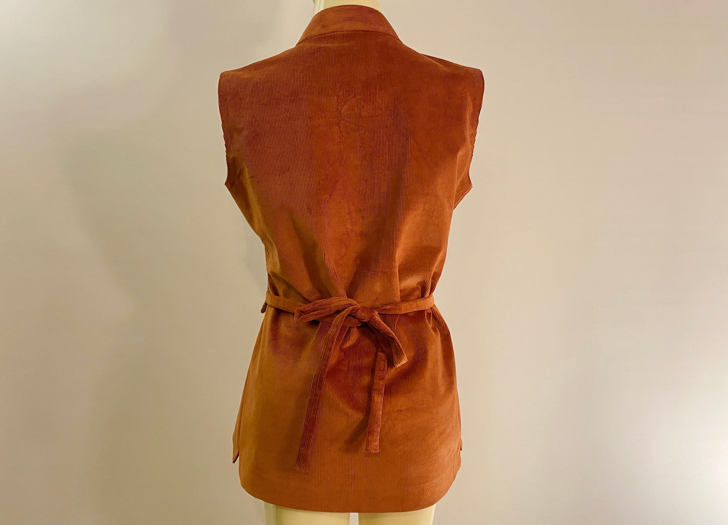 Jasmin Top with Harris Tweed belt and Hand Embroidery - Rust