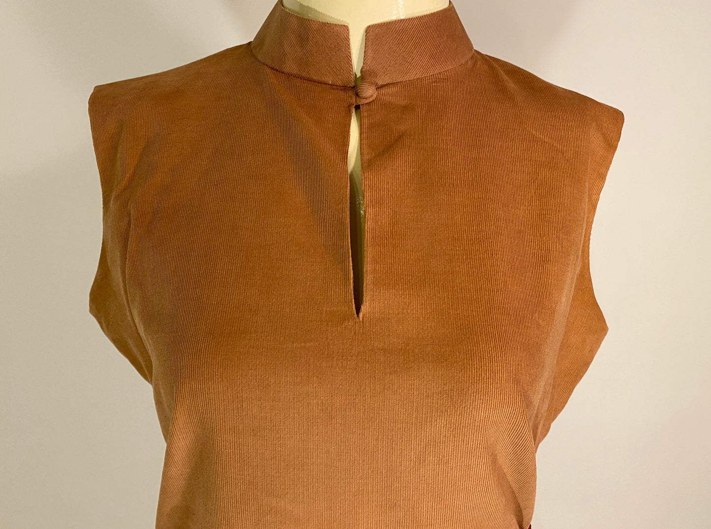 Jasmin Top with Harris Tweed belt and Hand Embroider - Tan